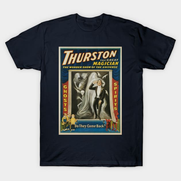 Vintage Magic Poster Art, Thurston, the Great Magician T-Shirt by MasterpieceCafe